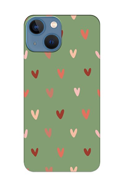 frondcase حافظة هاتف آيفون 13 ميني بنمط قلب أخضر