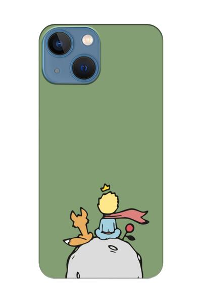 frondcase حافظة لهاتف آيفون 13 ميني الأمير الصغير باللون الأخضر