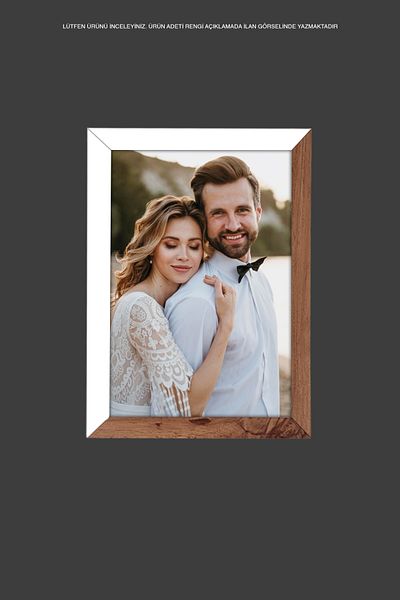 bymat 1 Piece 10X15 Frame - Mdf Frame - Photo Frame - Wood-White 2 Colors Frame
