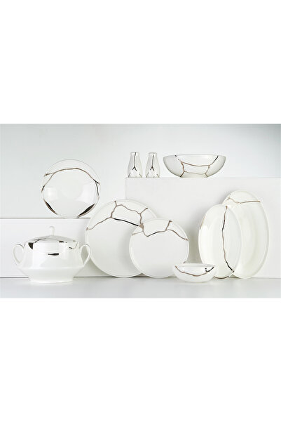 Leggno Chester Pre Silver CHEP1001SET24S 24 Parça Yemek Takımı