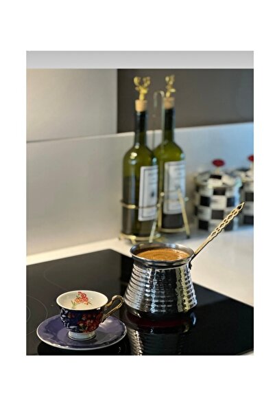 abnturk Çekiç Dövme Jumbo Boy Çelik Cezve 6 7 Fincanlık