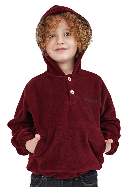 Merdia Kids Boys' Hooded Fleece Buttoned Sweatshirt Cardigan Jacket with Pockets