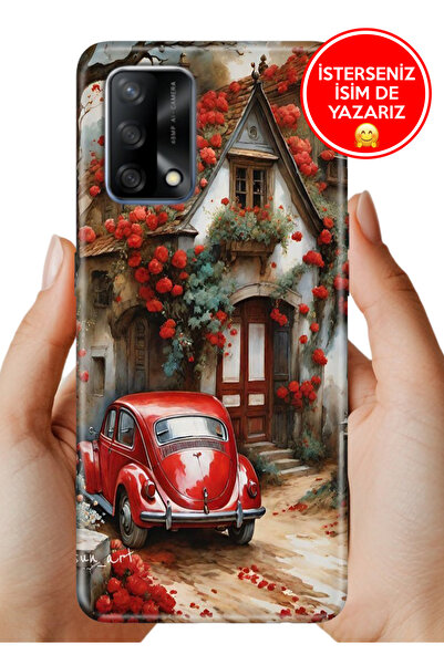 OPPO A74 4G Uyum Kılıf Desenli Baskılı Kamera Korumalı Silikon Aşk Yuvası