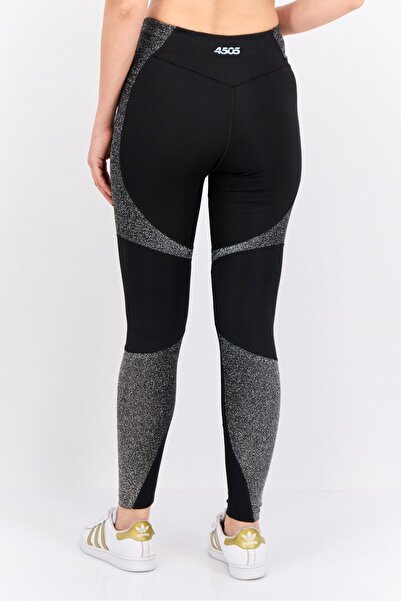 Asos 4505 Women Metallic Leggings, Black