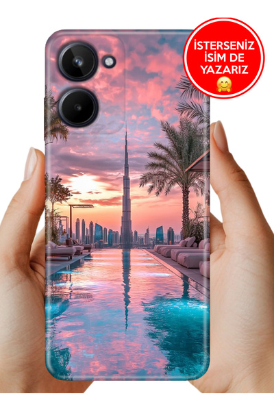 realme 10 4g Kılıf Desenli Baskılı Kamera Korumalı Silikon Luxury Dubai