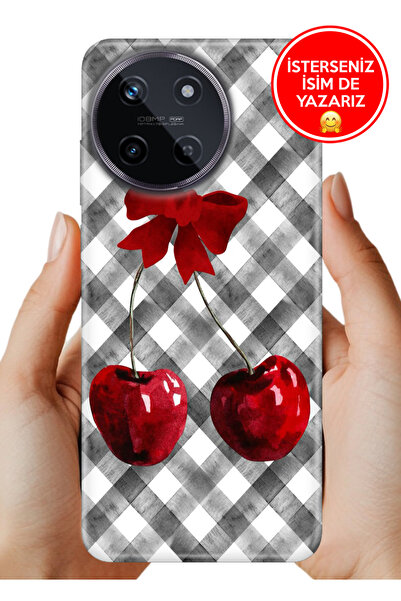 realme 11 4G Kılıf Desenli Baskılı Kamera Korumalı Silikon Kiraz Masası