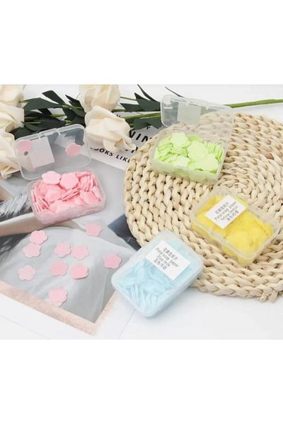 evinizin vitrini Mini Practical Portable Various Scented Magic Soap 
 100 Mini Pocket Soaps