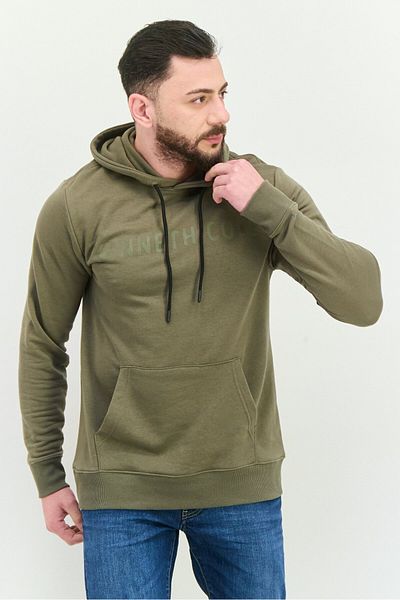 Kenneth Cole Men Sportswear Fit Long Sleeves Outdoor Hoodies, Olive