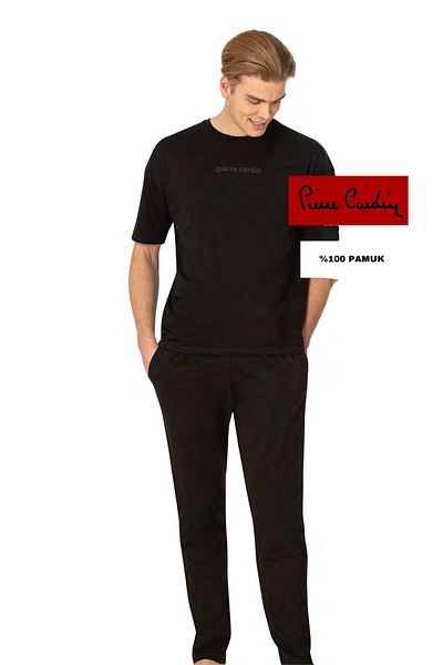 Pierre Cardin Мъжки комплект тениска/пижама Pierre Cardin с обло деколте, 100% лицензиран