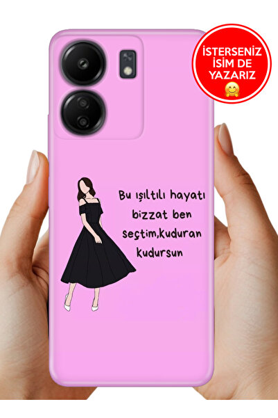 POCO C65 - Xiaomi Redmi 13C Kılıf Trend Desenli Esnek Kapak Ben Seçtim