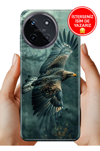 realme 11 4G Kılıf Desenli Baskılı Kamera Korumalı Silikon Ürküten Kartal