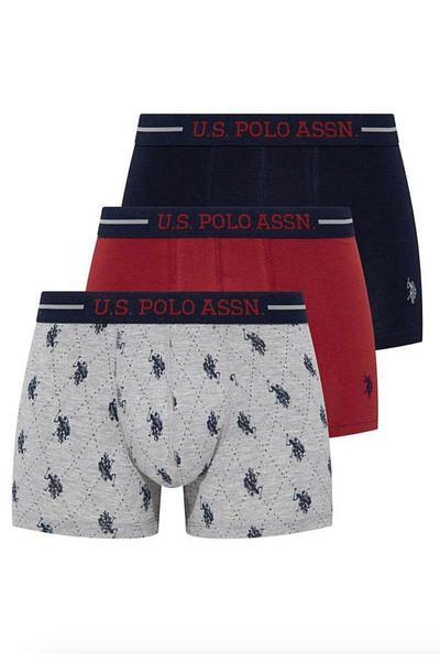 U.S. Polo Assn. Άνδρας, Αδειοδοτημένος, USPA, Σετ Boxer 3 τεμαχίων (Κουτί)