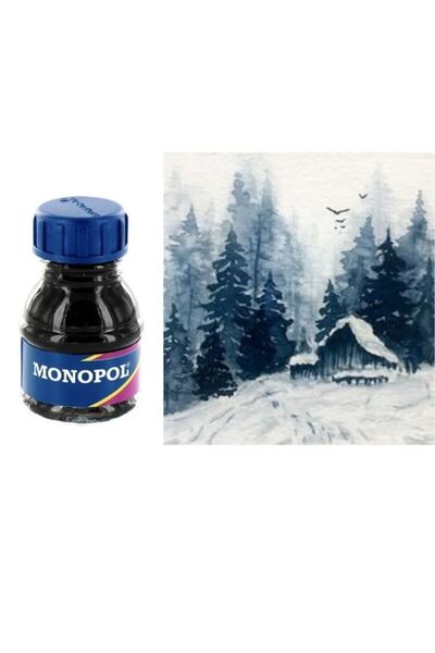 Monopol Drawing Ink ve Suluboya Mavi Çini Mürekkebi 15ml