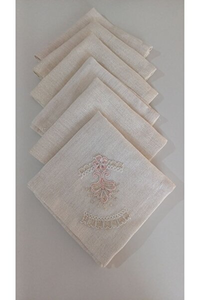 Nilbutik 6'lı Pamuk Kumaş Servis Sunum Peçetesi