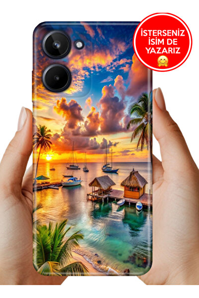 realme 10 4g Kılıf Trend Desenli Esnek Kapak Beach Summer