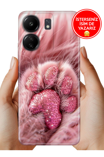 POCO C65 - Xiaomi Redmi 13C Kılıf Rubber Esnek Silikon Tam Koruma SüslüPaticik