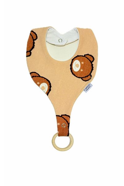 Lumos Trade Beige Colored 100% Orkeg Fabric Breastfeeding Holder with Apron