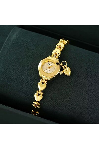 QAYYO ساعة Pinterest النسائية البسيطة مع حبل القلب والسحر