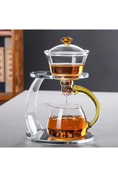 morponi Borosilicate Glass Japanese Style Luxury Herbal Tea Infuser with Magnetic Feature 450 ml