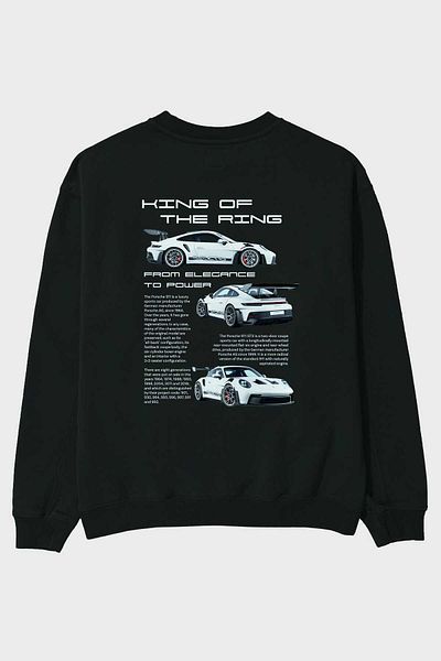 Ankhises Hanorac supradimensionat Porche 911 King Natural Color pentru bărbați și femei