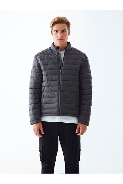 Ltb Puffy Short Dark Gray Coat