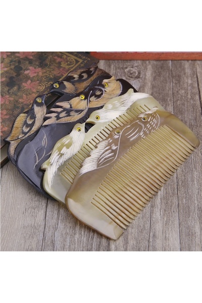 Wolawood Special Handmade Natural Bone Comb Antistatic Hair Care Unisex Anti-Dandruff Healthy Solution