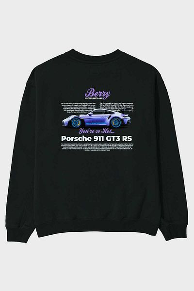 Ankhises Hanorac supradimensionat PORSCHE 911 GT3 BT Police Station (bărbați și femei) și bicicletă