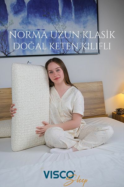 visco sleep Ergonomic Visko Pillow 80X40X12 cm Long Organic Kerten Cover Norma Visko