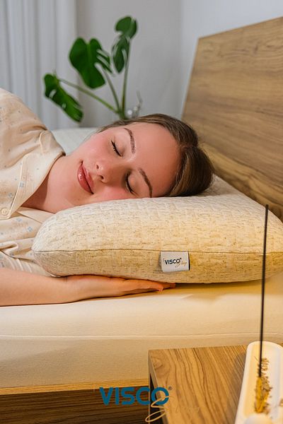 visco sleep Ergonomic Visko Pillow 80X40X12 cm Long Organic Kerten Cover Norma Visko