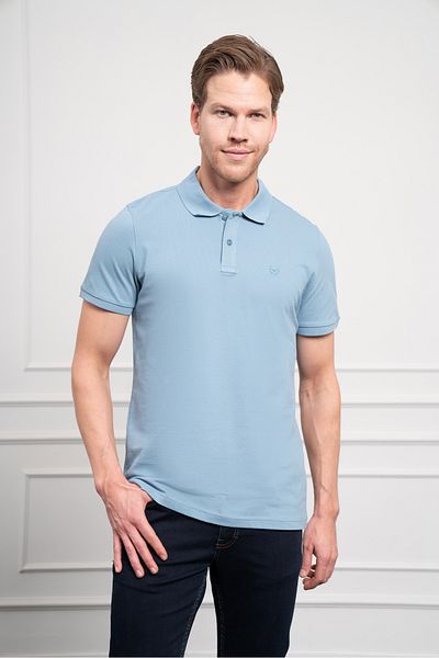 Morven Tricou albastru Basic Polo Gât Dynamic Fit pentru bărbați