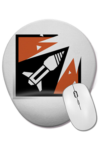 BASKI DÜNYASI Art Estampas camisetas R6 Ash Οβάλ ποντίκι με υποστήριξη καρπού