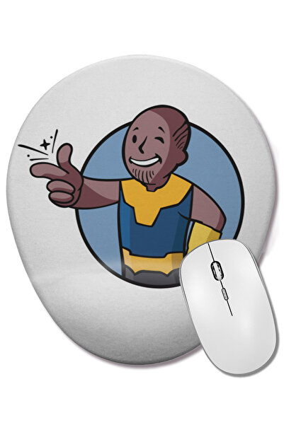 BASKI DÜNYASI Mouse Pad oval Fallout Vault Boy Thanos cu suport pentru închei...