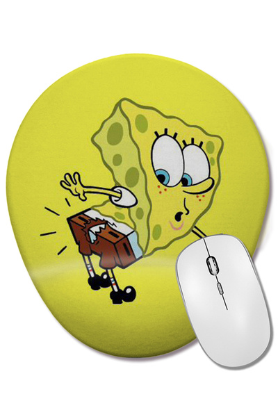 BASKI DÜNYASI Σφουγγαρόμπομπ Σφουγγαρόμπο 010 Οβάλ ποντίκι με υποστήριξη καρπού