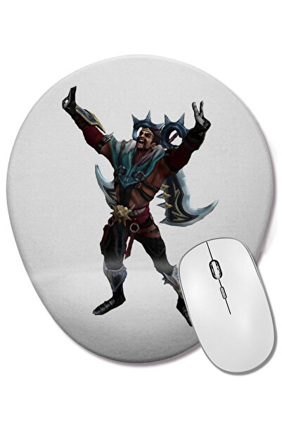BASKI DÜNYASI Mouse Pad oval Draven cu suport pentru încheietura mâinii
