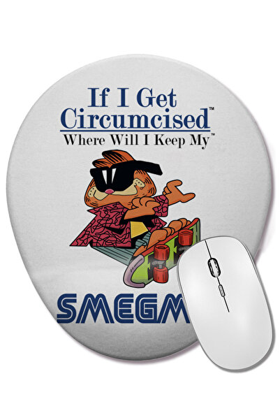 BASKI DÜNYASI Mouse Pad oval Garfield Smegma cu suport pentru încheietura mâinii
