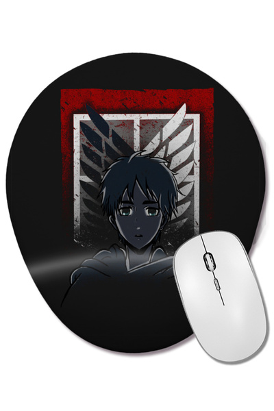 BASKI DÜNYASI Attack On Titan Human Hope Mouse Pad oval cu suport pentru înch...