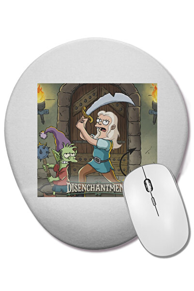 BASKI DÜNYASI Disenchantment 01 Mouse Pad oval cu suport pentru încheietura mâinii