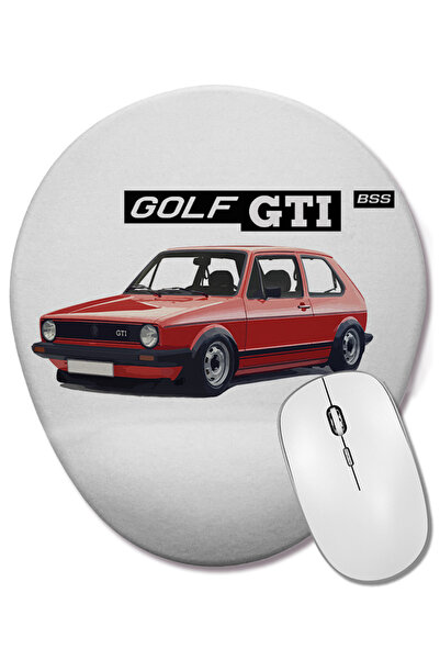 BASKI DÜNYASI Mouse Pad oval Golf MK2 Gti cu suport pentru încheietura mâinii