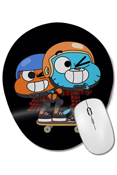 BASKI DÜNYASI Gumball și Darwin Gumball Darwin Skate Mouse Pad oval cu suport...