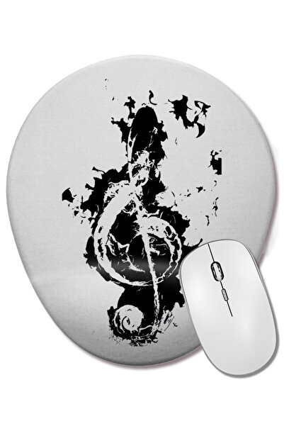 BASKI DÜNYASI Clave De Sol Музикална нота Подложка за китката Овална подложка...