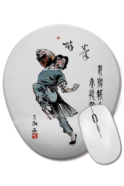 BASKI DÜNYASI Οβάλ ποντίκι ποντικοπολίτη με υποστήριξη καρπού Drunken Master