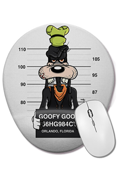 BASKI DÜNYASI Mouse Pad oval Goofy Goof cu suport pentru încheietura mâinii
