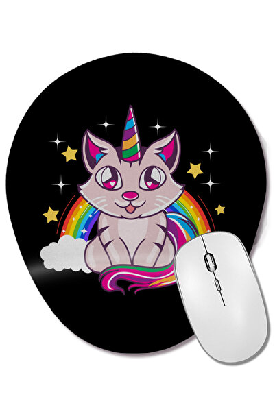 BASKI DÜNYASI Mouse Pad oval cu suport pentru încheietura mâinii, cu unicorn,...