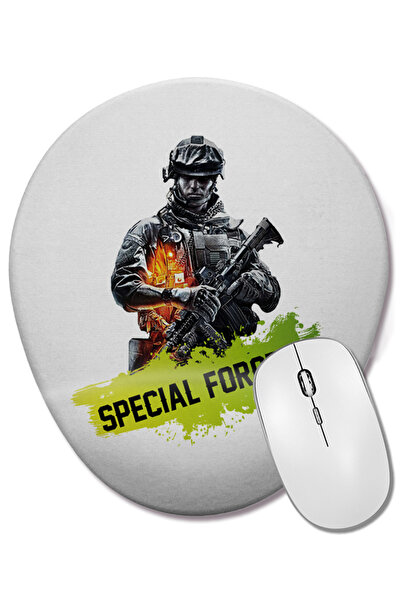 BASKI DÜNYASI Специални сили Special Forces Bilek Destekli Oval Mouse Pad
