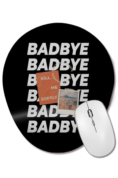 BASKI DÜNYASI Bad Bye Purple Mono Collection Bts 01 Mouse Pad oval cu suport ...