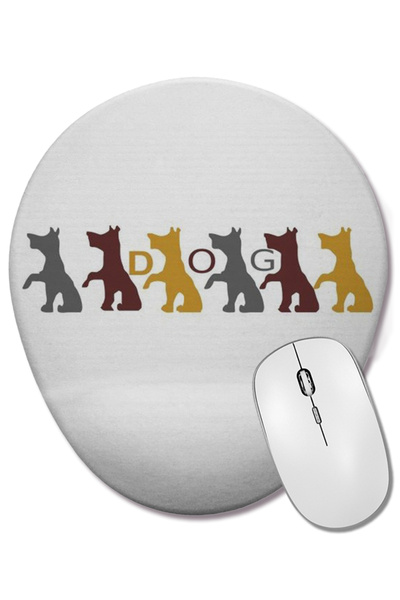BASKI DÜNYASI 6 кучета мопс подложка за китката овална подложка за мишка