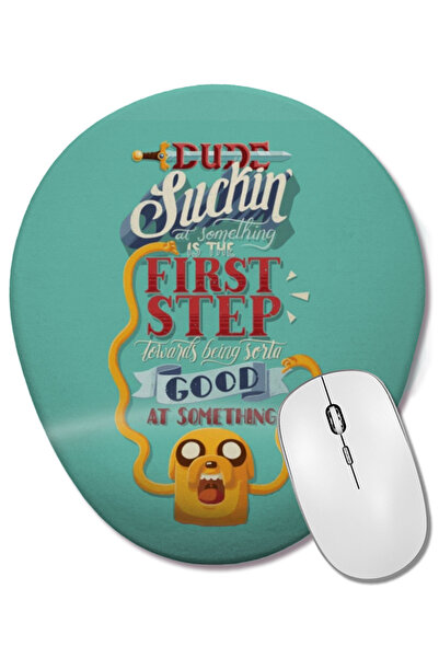 BASKI DÜNYASI Tampă de mouse ovală Adventure Time Lettering Sorta Good cu sup...