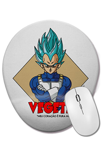 BASKI DÜNYASI Vegeta Meu Pura Maldade Mouse Pad oval cu suport pentru încheietura mâinii