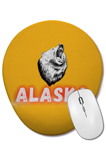 BASKI DÜNYASI Alaska Love Gift Mouse Pad oval cu suport pentru încheietura mâ...