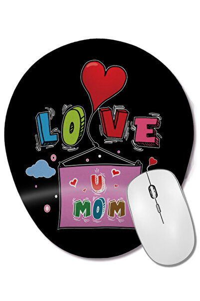 BASKI DÜNYASI Mouse Pad oval cu suport pentru încheietura mâinii, Ziua Mamei,...